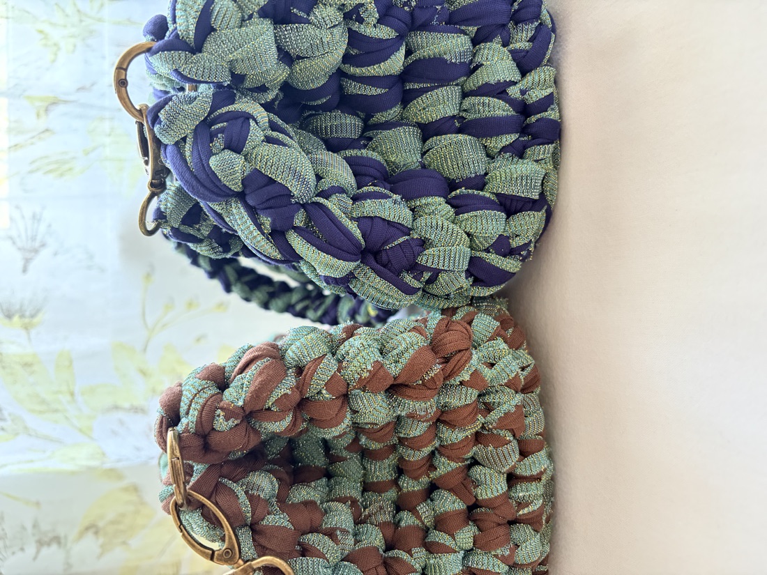 Lunéa Elowen bags — Sage Mocha and Navy & Sage